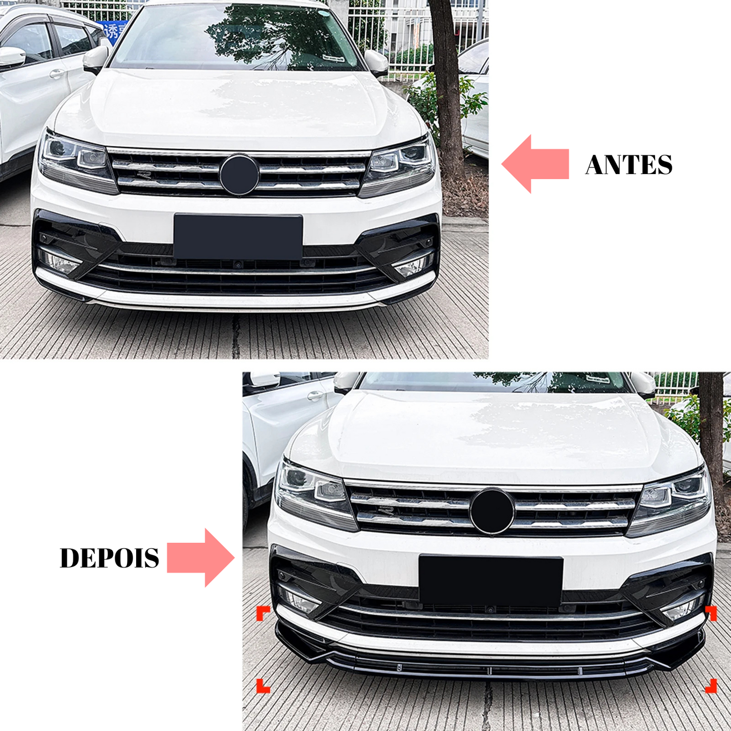 Spoiler Dianteiro Inferior para VW Tiguan MK2 R-Line (2017-2020)